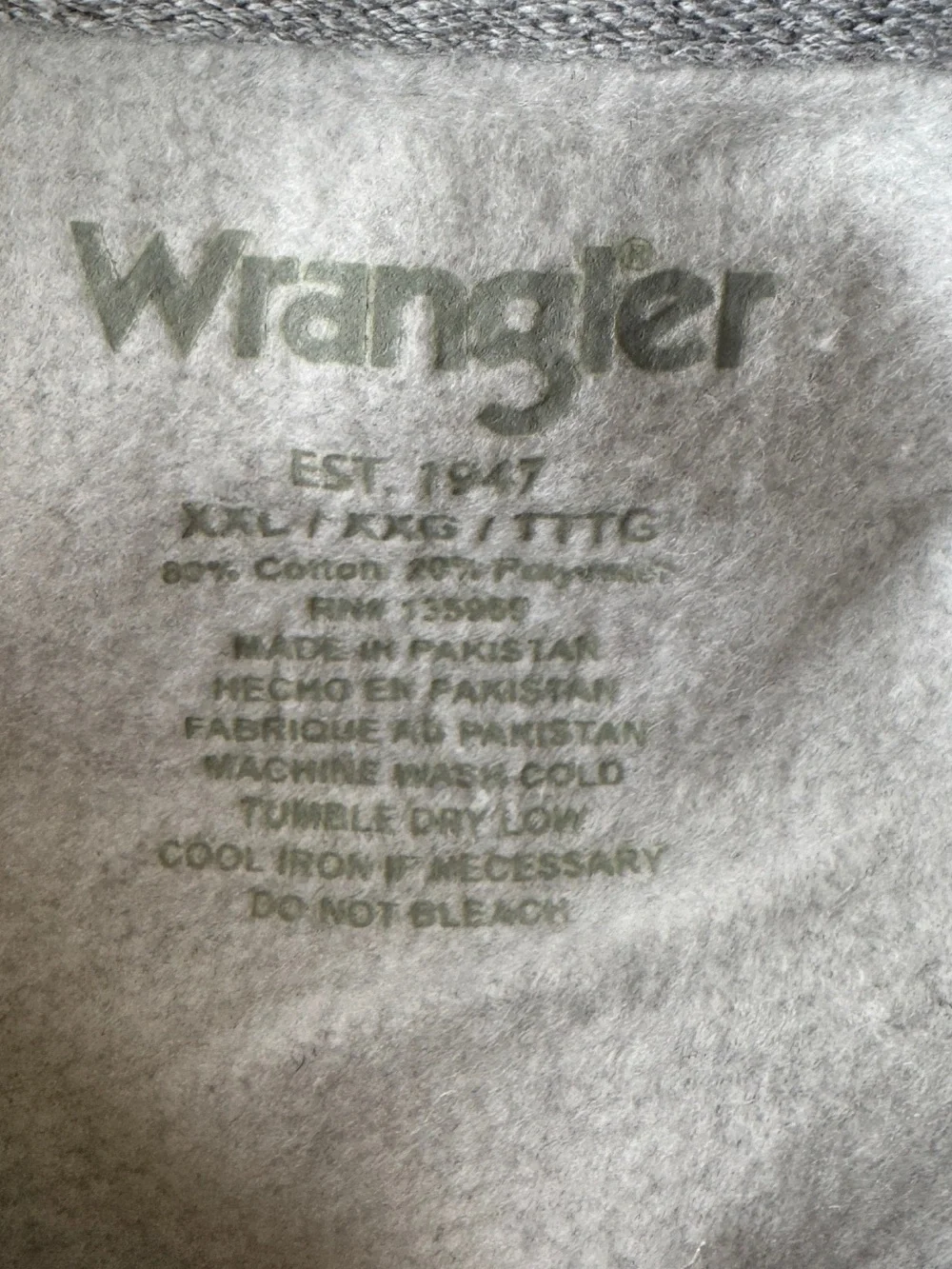 Wrangler Men’s Graphic Pullover Hoodie Heather Grey Steerhead Bull Logo Sz XXL